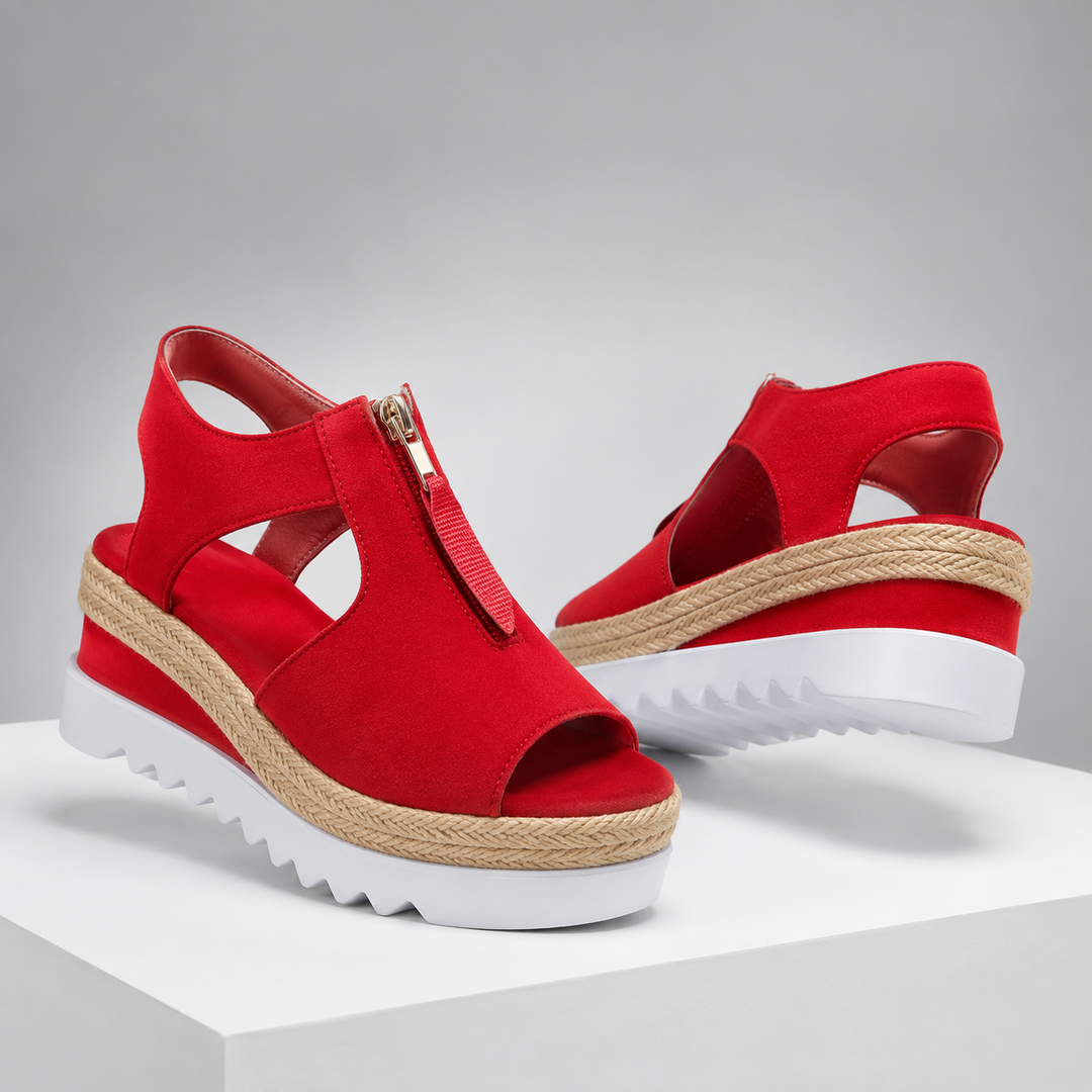 Adelina Suede Wedge Sandals
