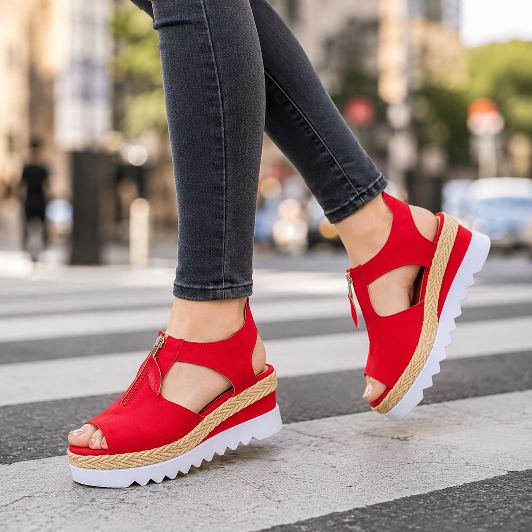 Adelina Suede Wedge Sandals