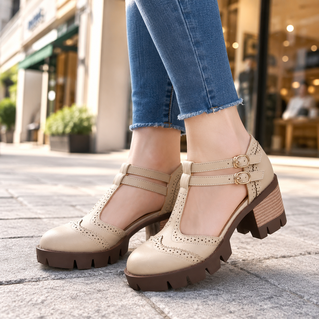 Milena Leather Heels