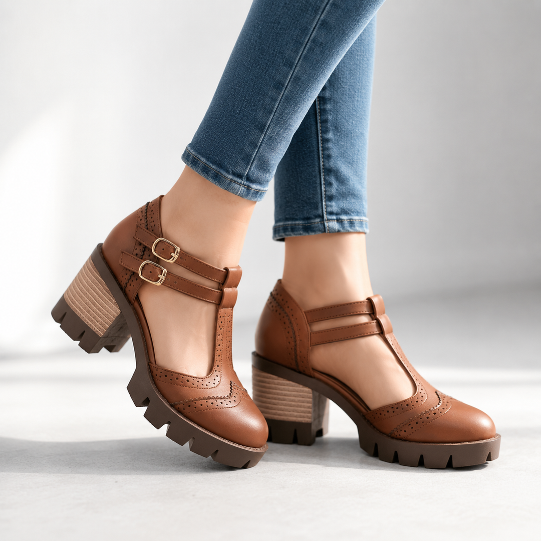 Milena Leather Heels