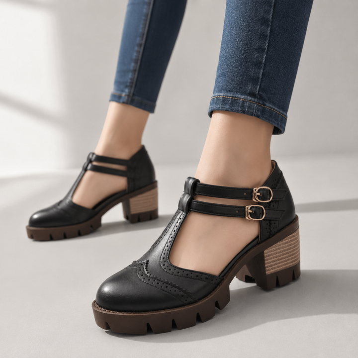 Milena Leather Heels