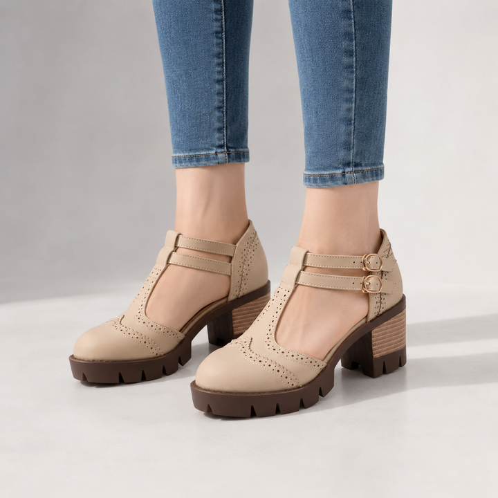 Milena Leather Heels