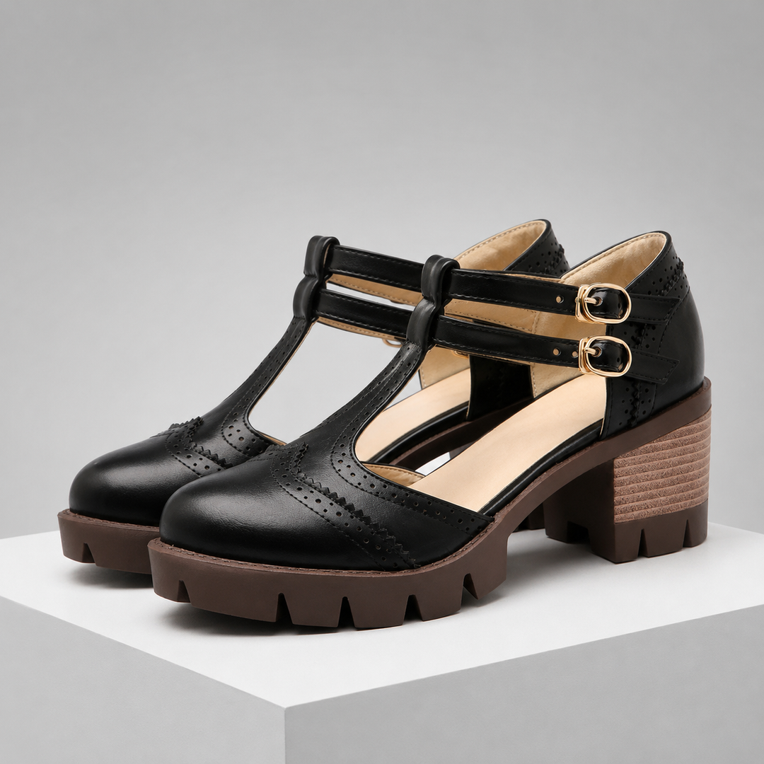 Milena Leather Heels
