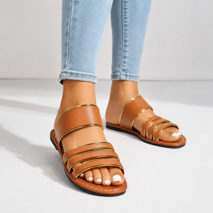 Alina Leather Sandals