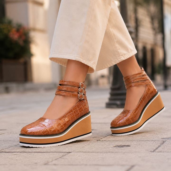 Corvina Croc Platforms