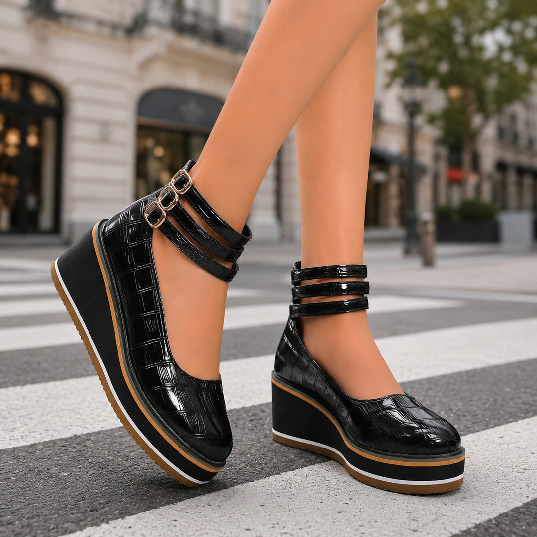 Corvina Croc Platforms