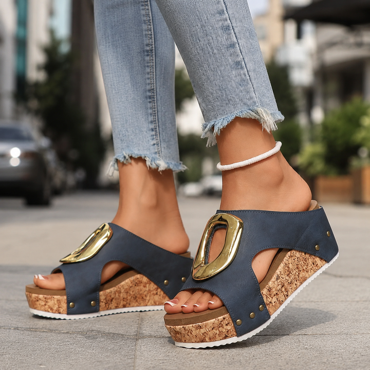 Aurelia Cork Wedges