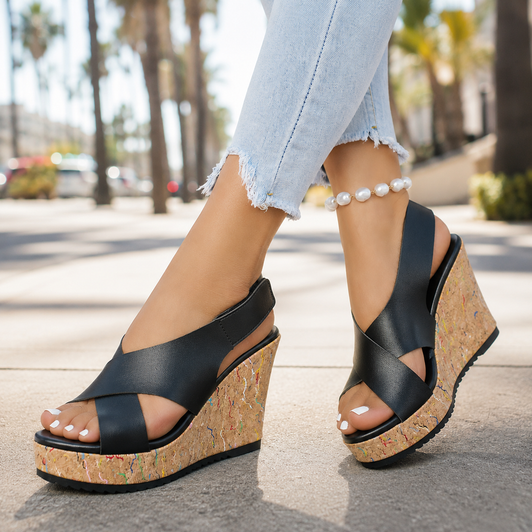 Solenne Cork Wedges