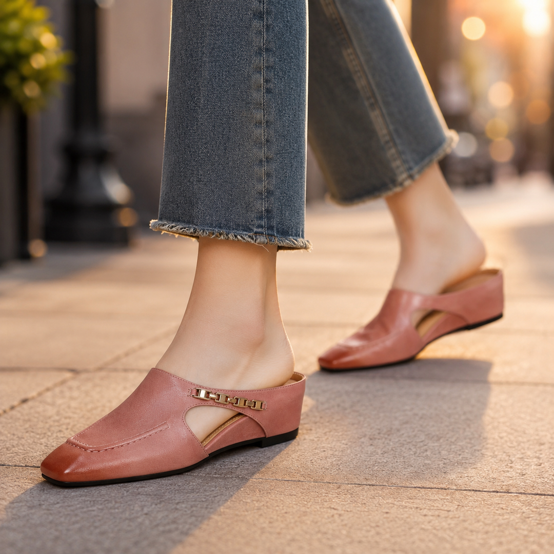 Elena Leather Mules