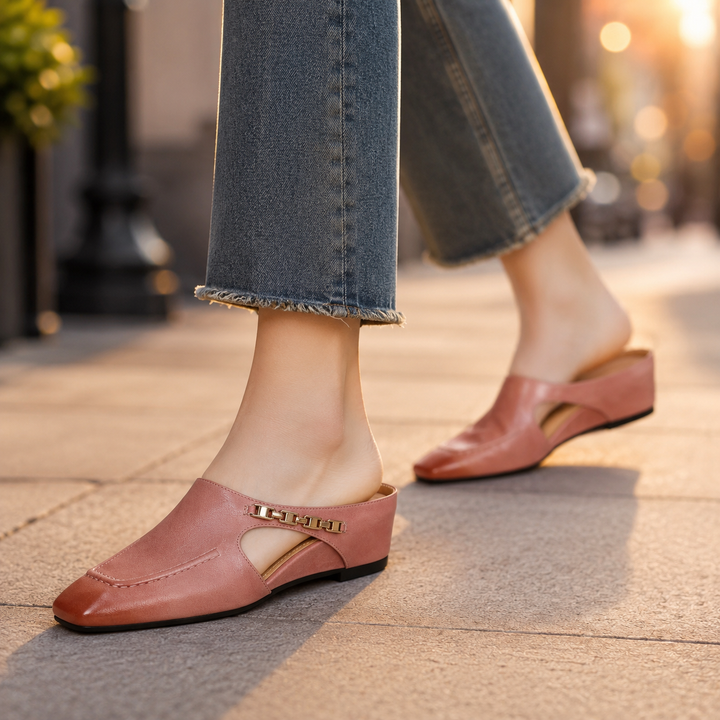 Elena Leather Mules