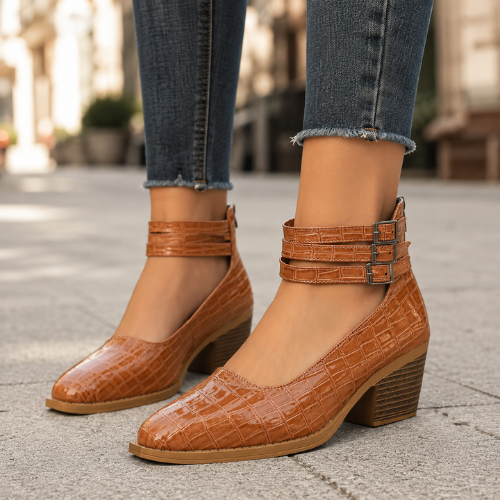 Corvella Croc Heels