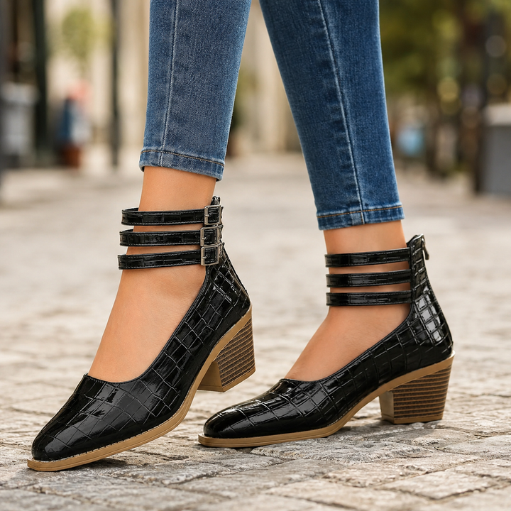 Corvella Croc Heels