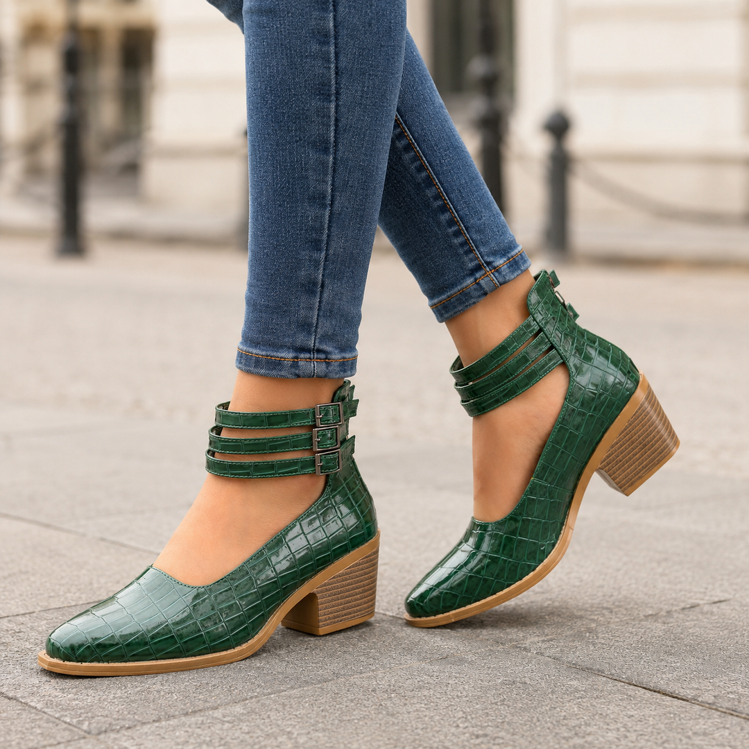 Corvella Croc Heels