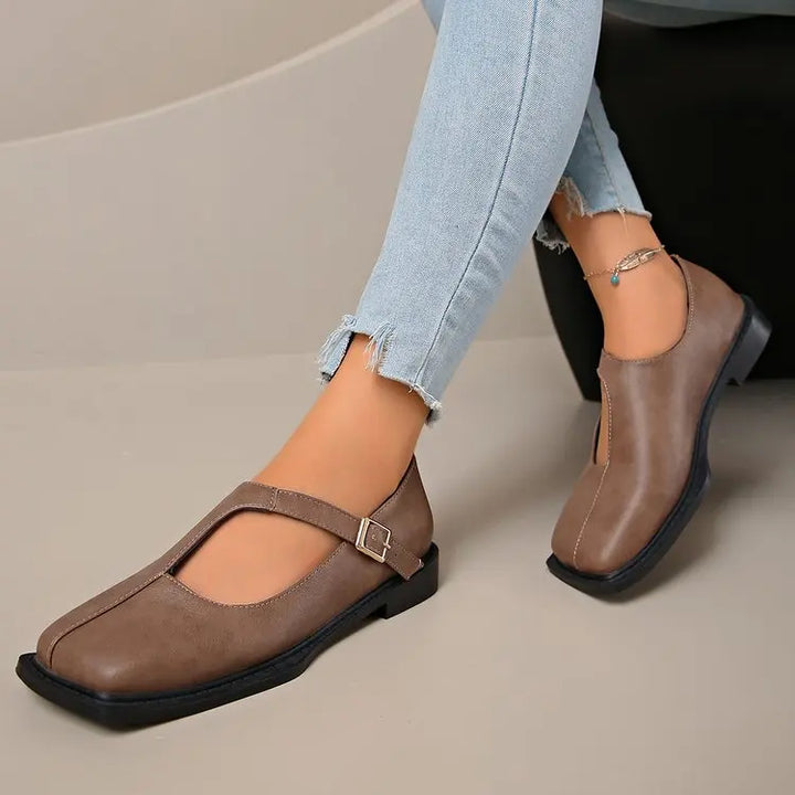 Valleria Square-Toe Flats
