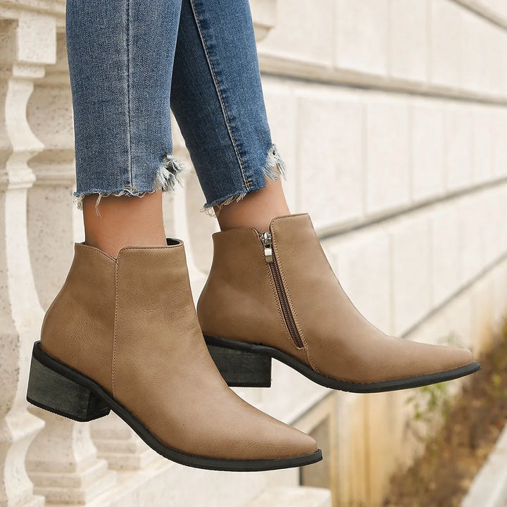 Verona Leather Ankle Boots