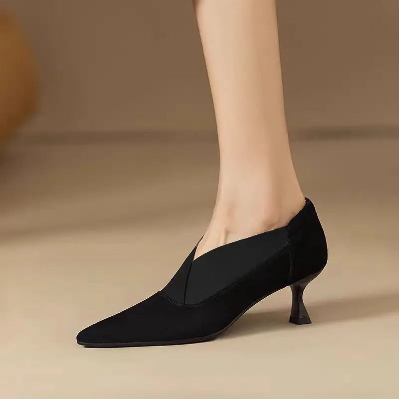 Serrina Suede Kitten Heels
