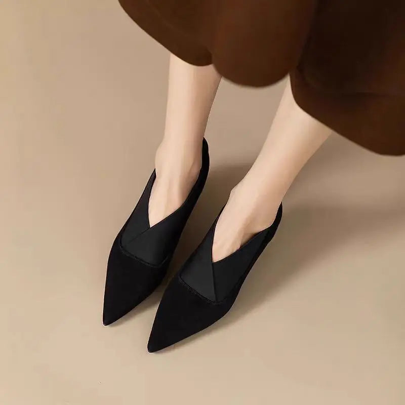 Serrina Suede Kitten Heels