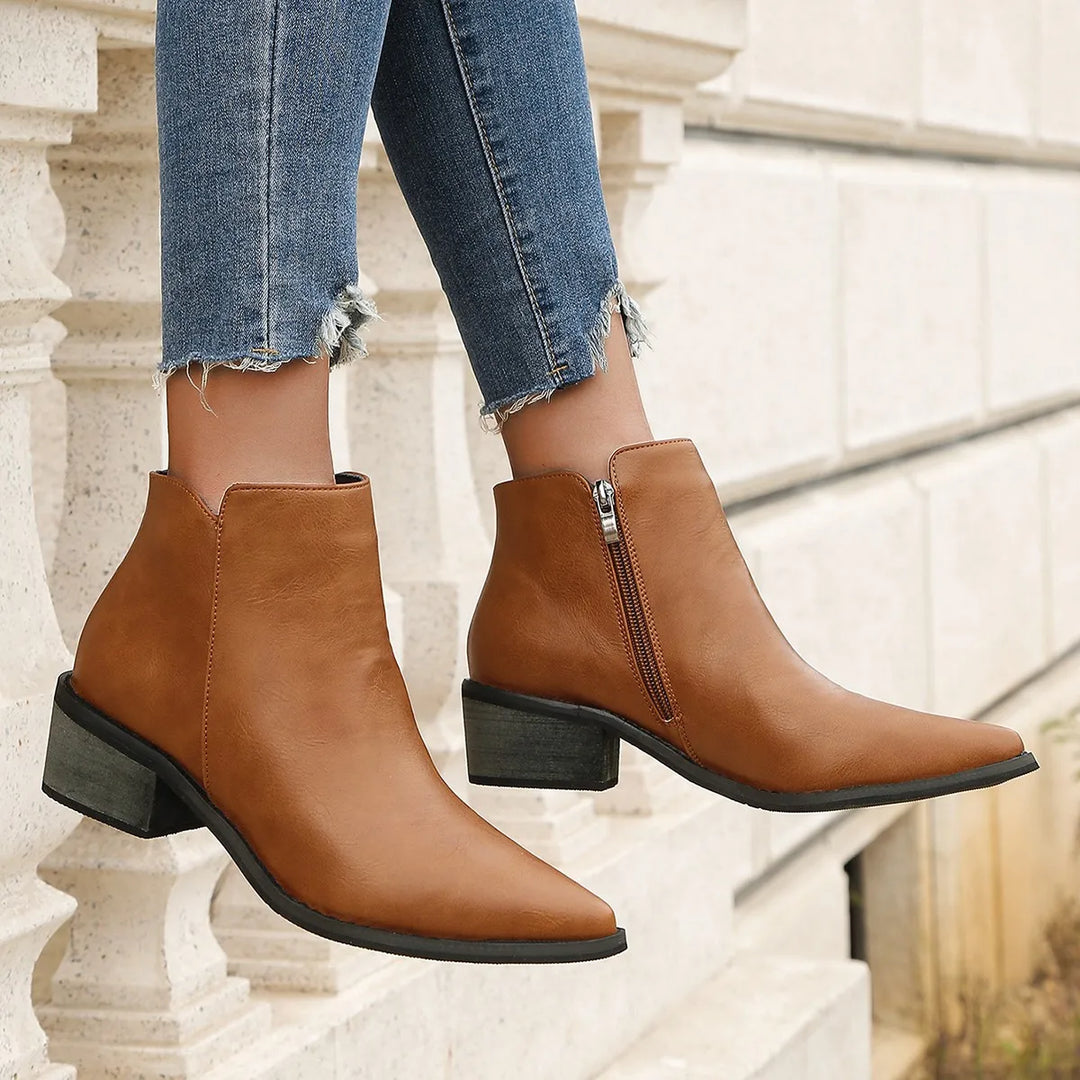 Verona Leather Ankle Boots