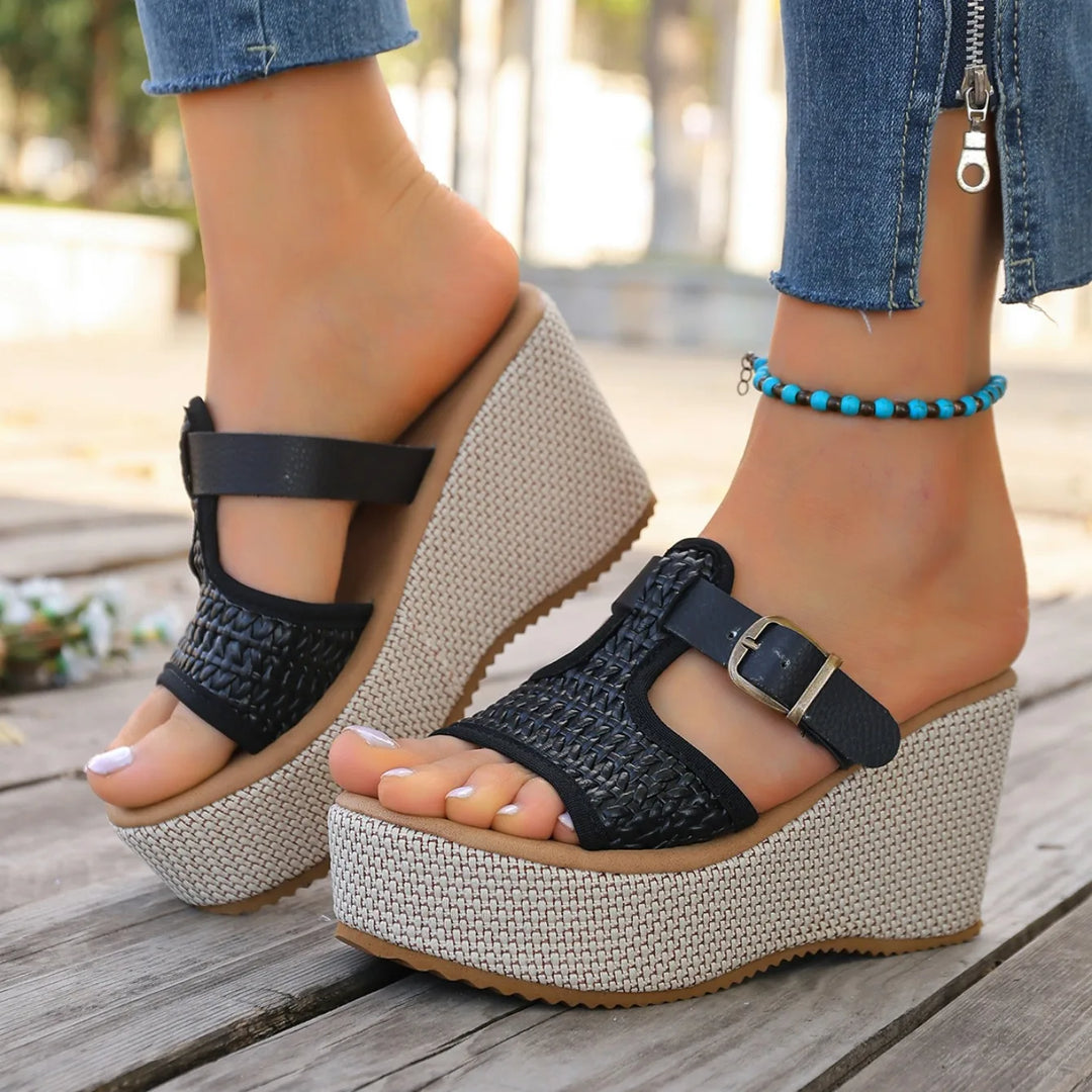 Marbella Woven Wedge Platforms