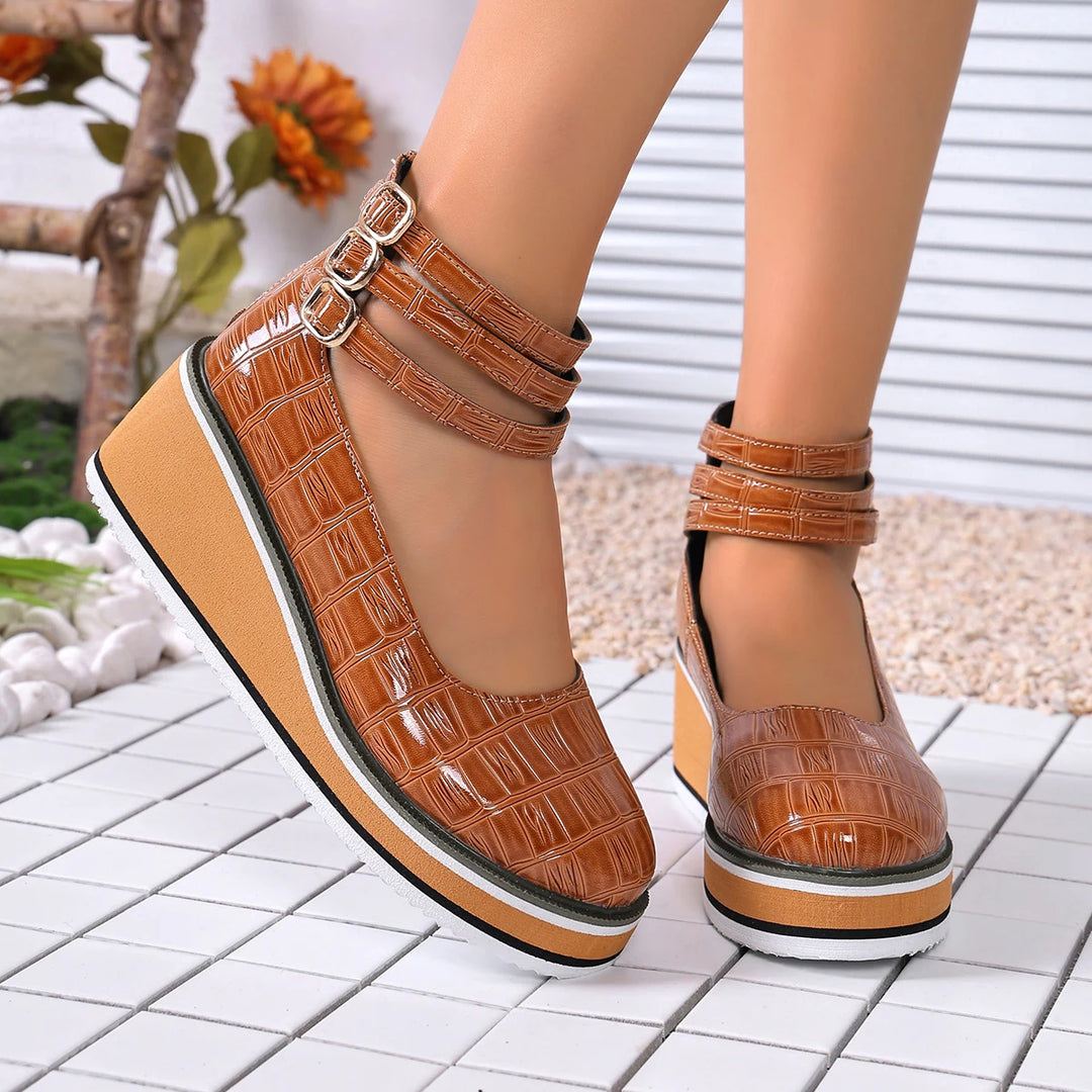 Corvina Croc Platforms