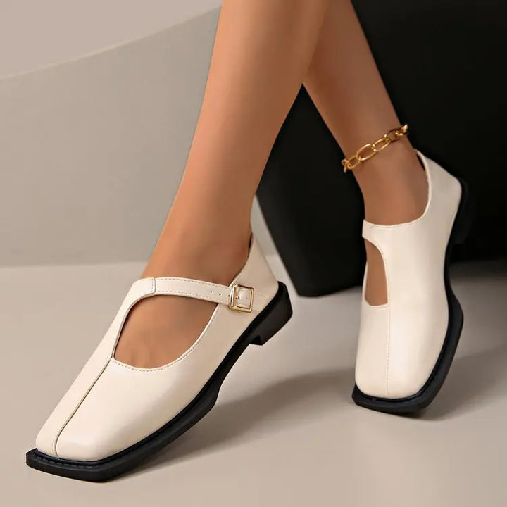 Valleria Square-Toe Flats