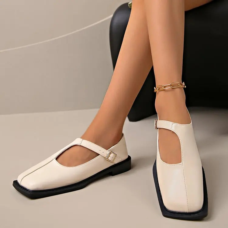 Valleria Square-Toe Flats