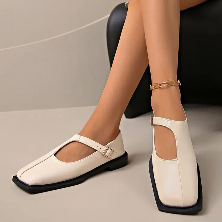 Valleria Square-Toe Flats