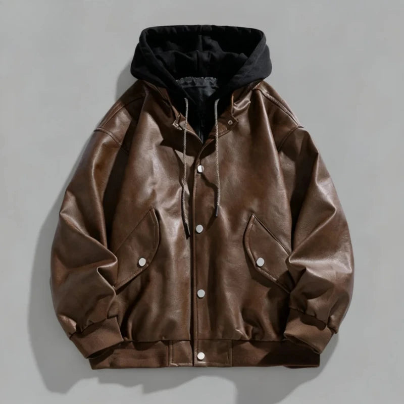 Ravaro Hooded Leather Jacket