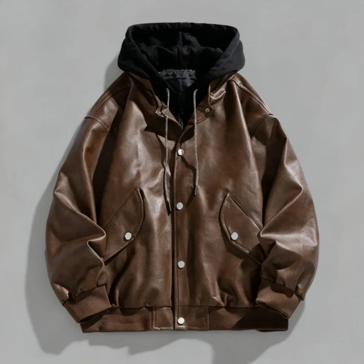 Ravaro Hooded Leather Jacket