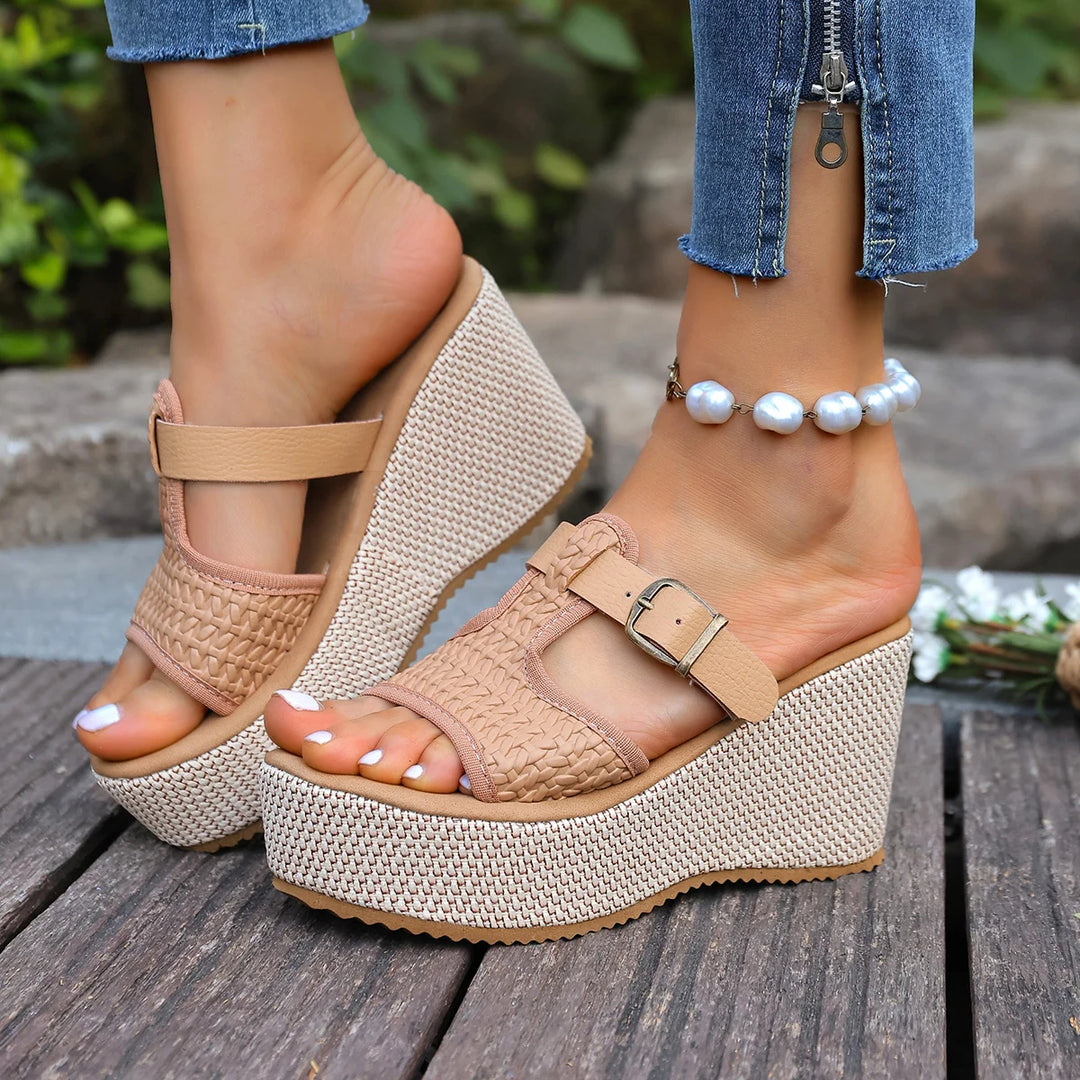 Marbella Woven Wedge Platforms