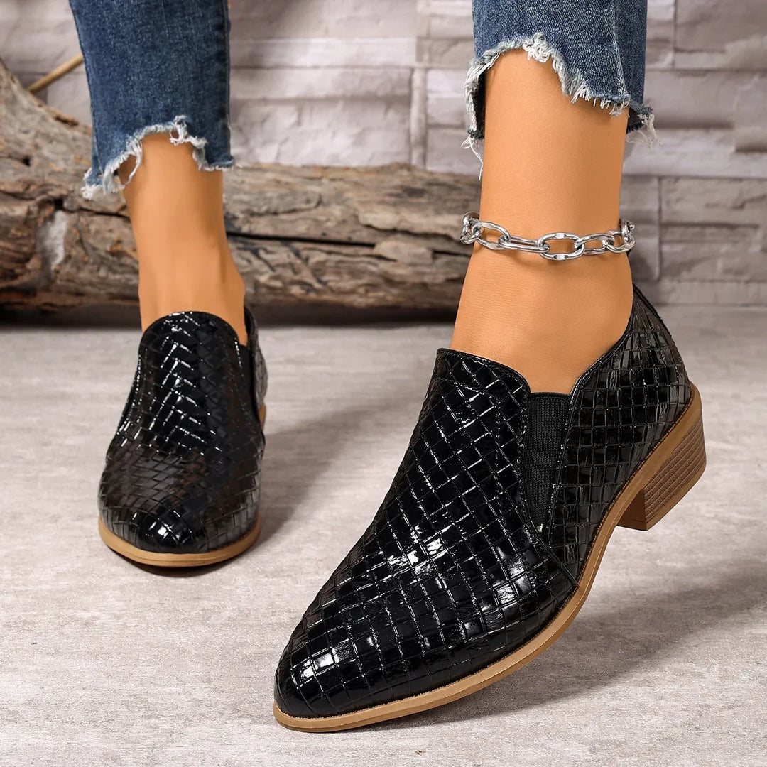 Cadenza Leather Weave Slip-on