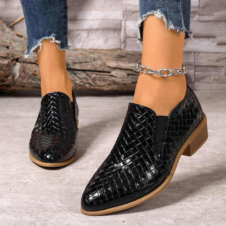 Cadenza Leather Weave Slip-on