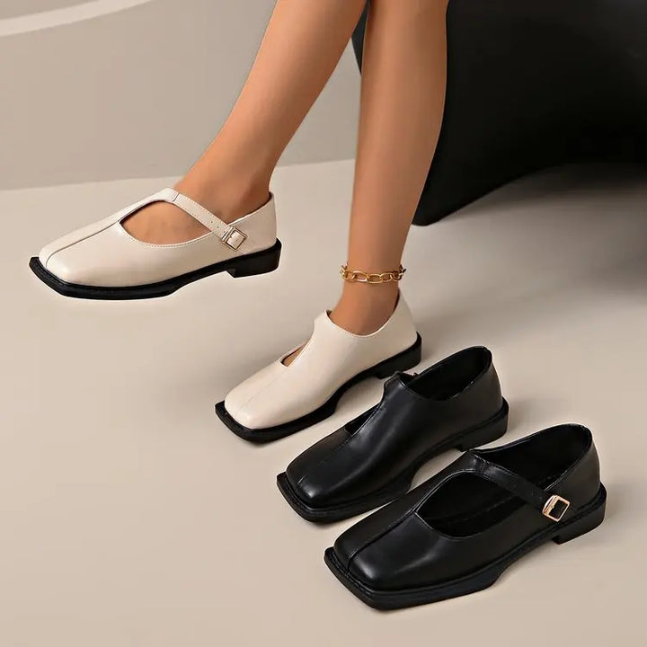Valleria Square-Toe Flats
