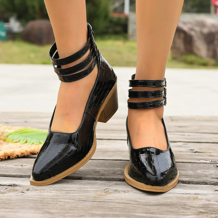 Corvella Croc Heels