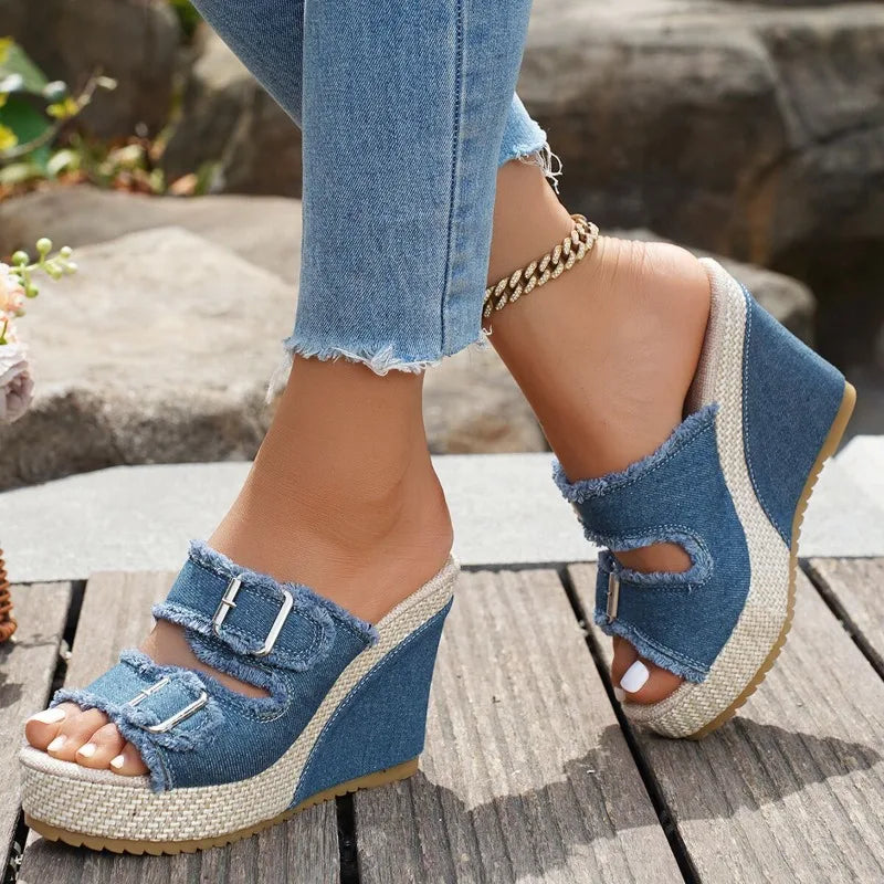 Solara Buckle Wedges