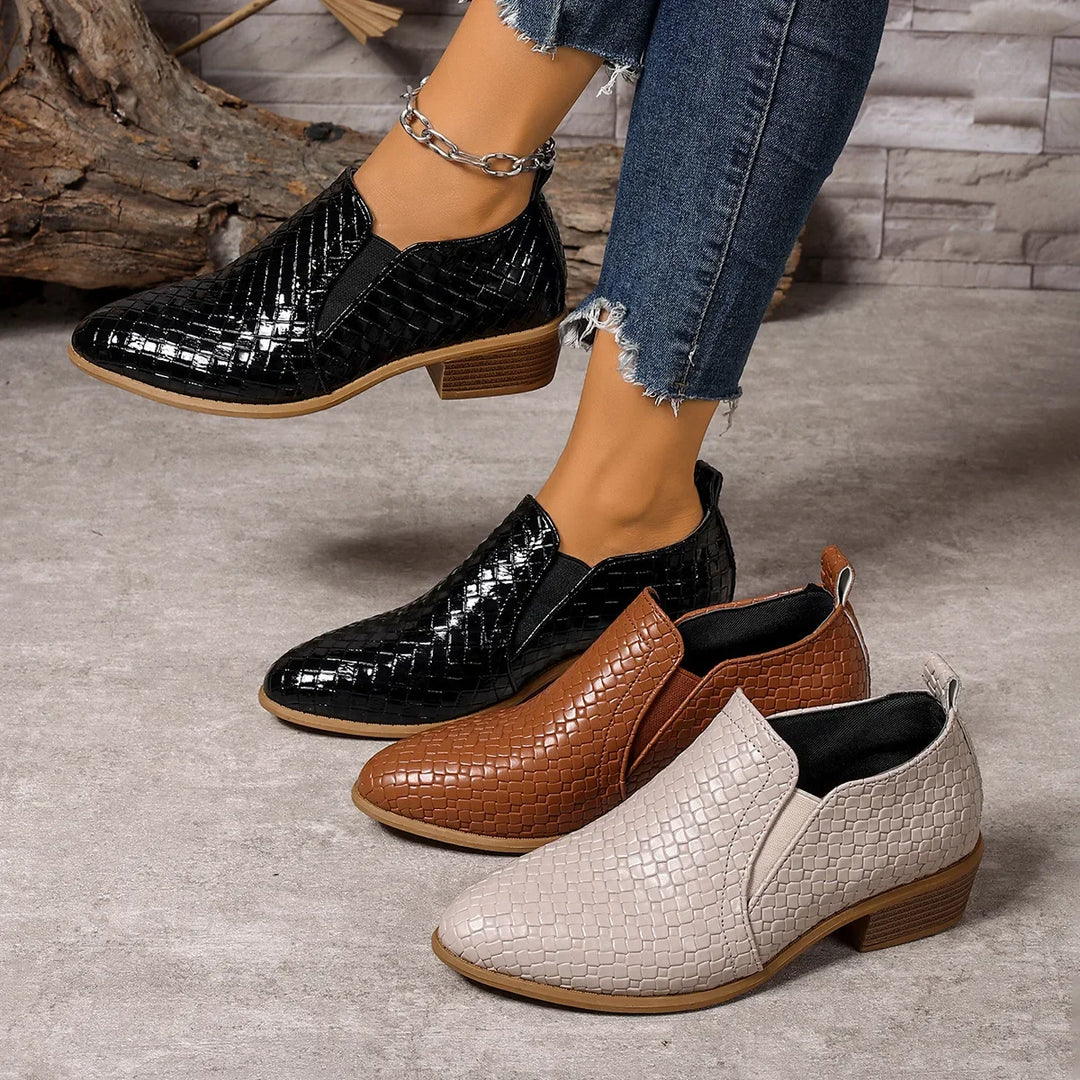 Cadenza Leather Weave Slip-on