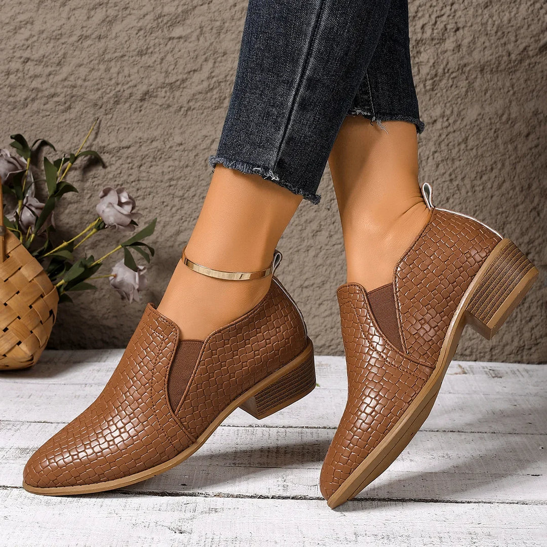 Cadenza Leather Weave Slip-on