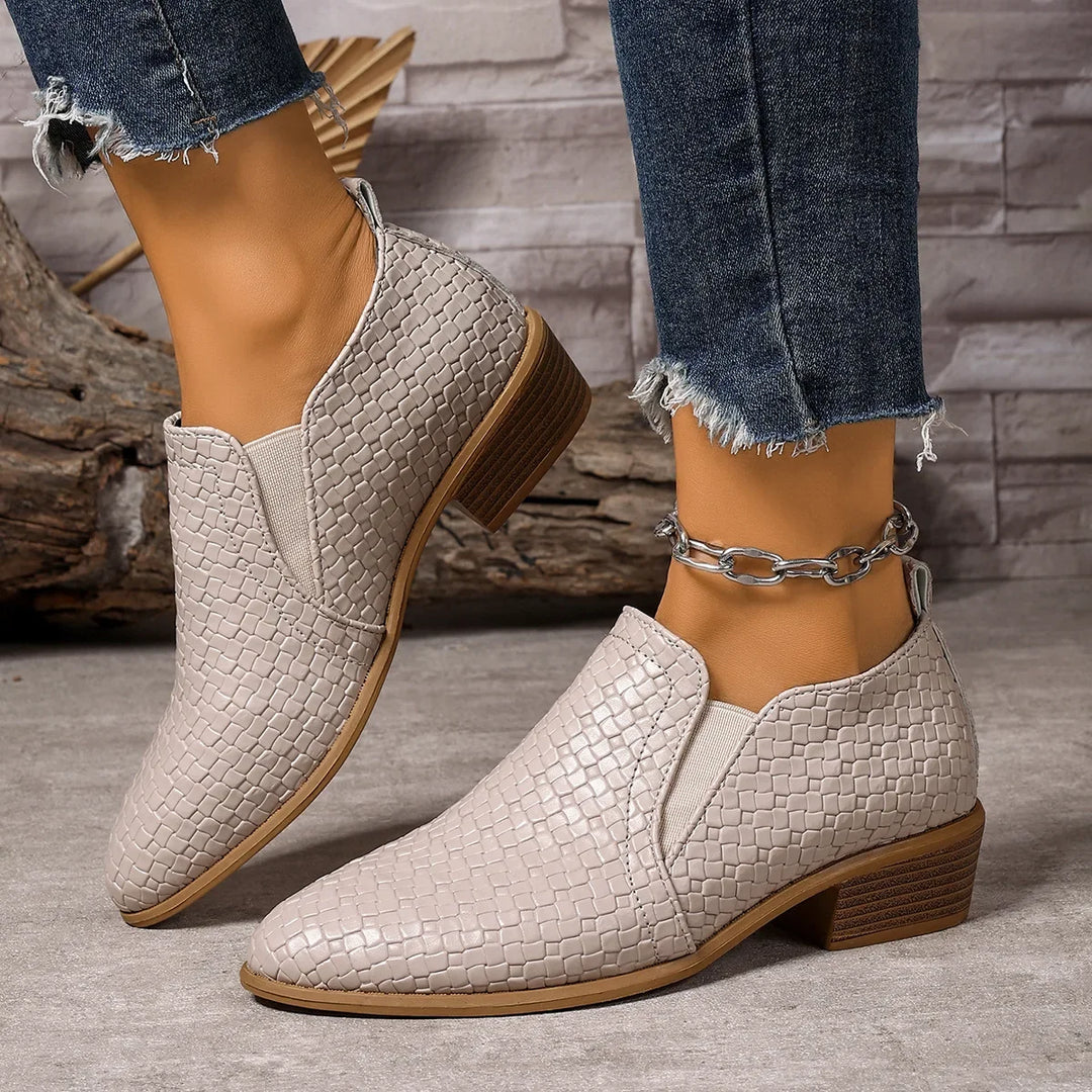 Cadenza Leather Weave Slip-on