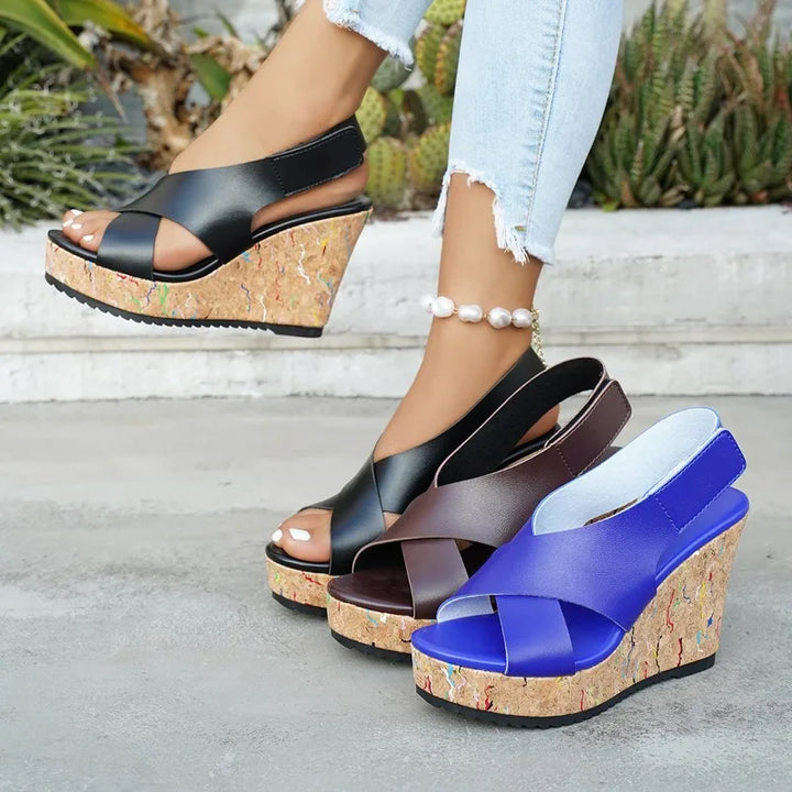 Solenne Cork Wedges