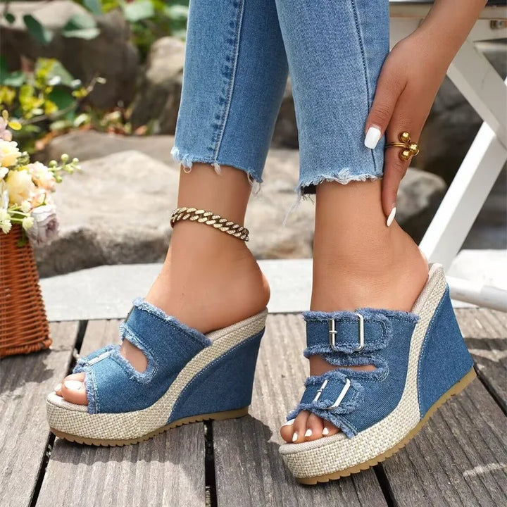 Solara Buckle Wedges