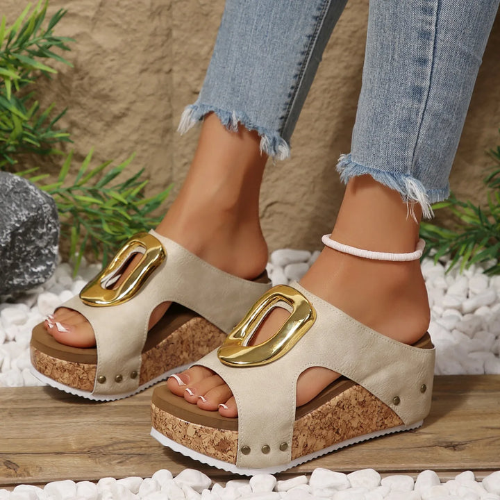 Aurelia Cork Wedges