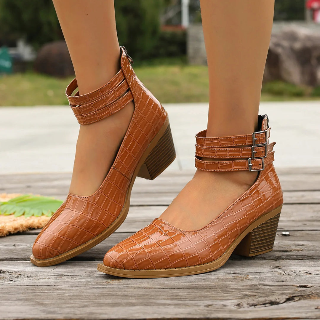 Corvella Croc Heels