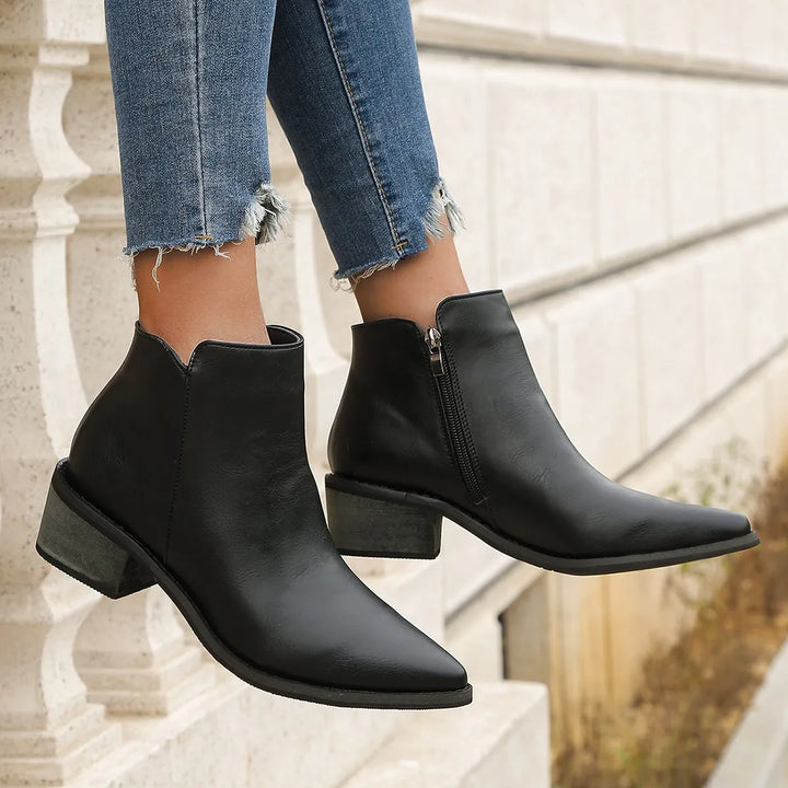 Verona Leather Ankle Boots