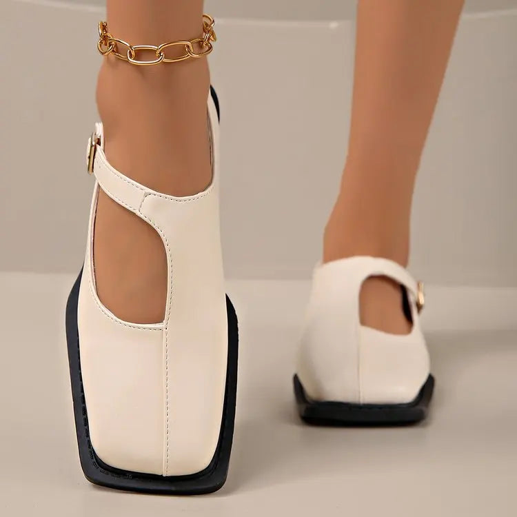 Valleria Square-Toe Flats