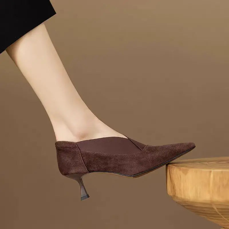 Serrina Suede Kitten Heels