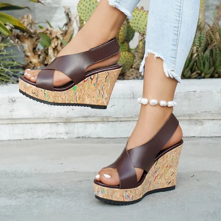 Solenne Cork Wedges