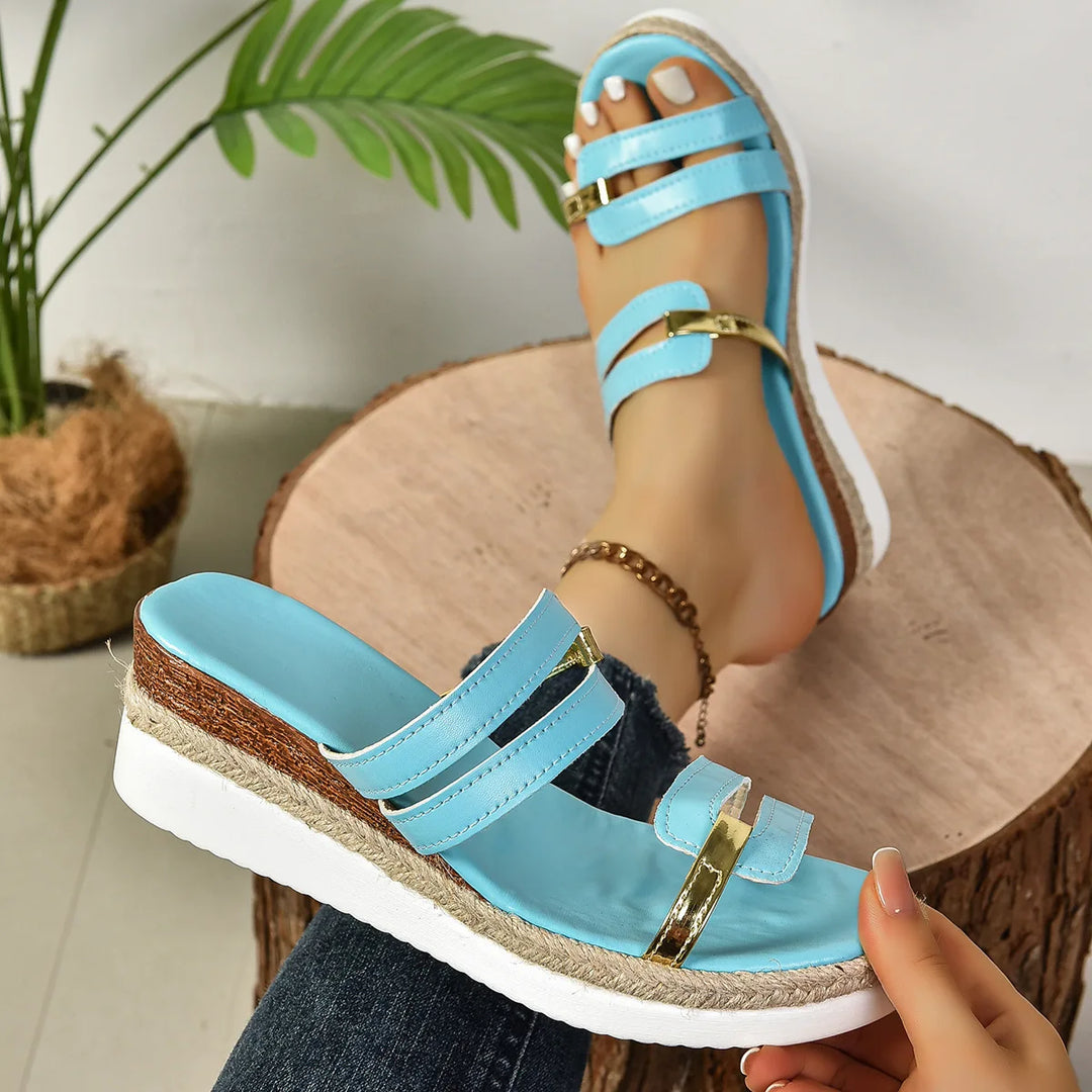 Alora Strap Leather Slides