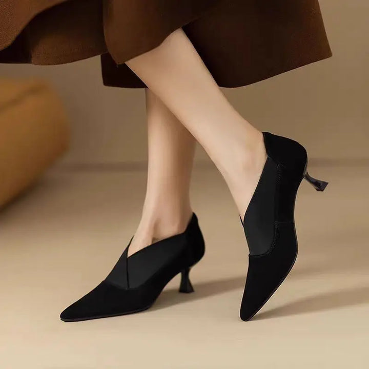 Serrina Suede Kitten Heels