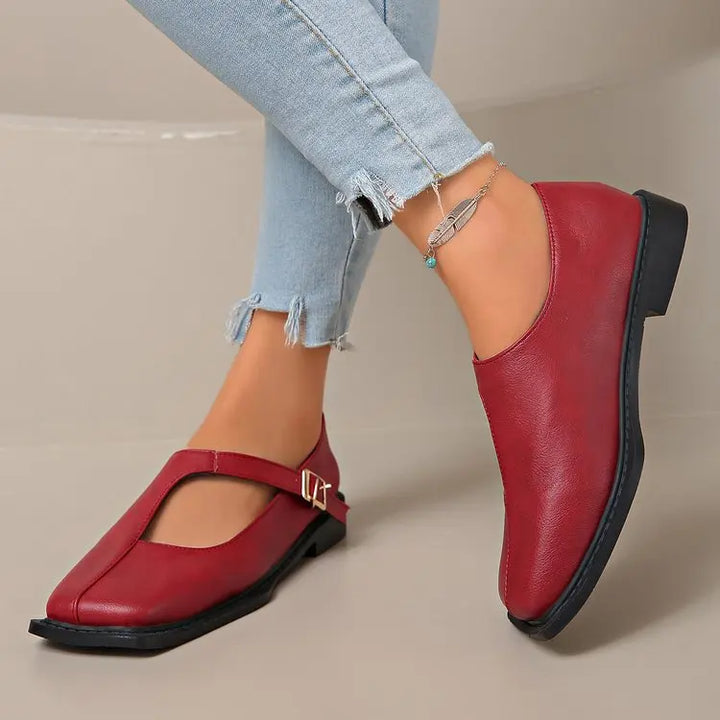 Valleria Square-Toe Flats