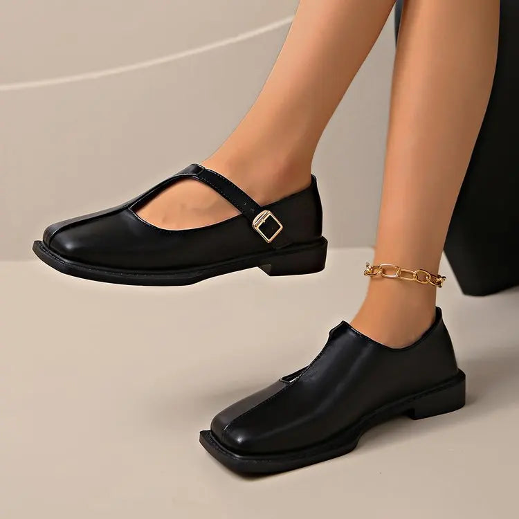 Valleria Square-Toe Flats